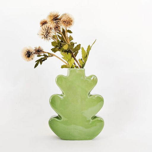 alice leaf vase green