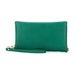 green vegan leather wallet