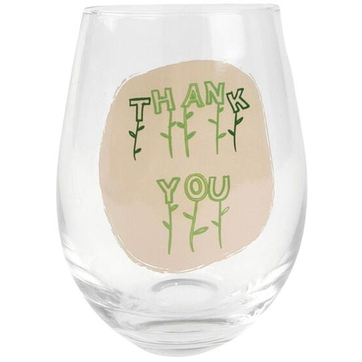 thank you wine glass