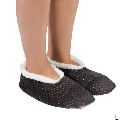 charcoal ladies slippers large