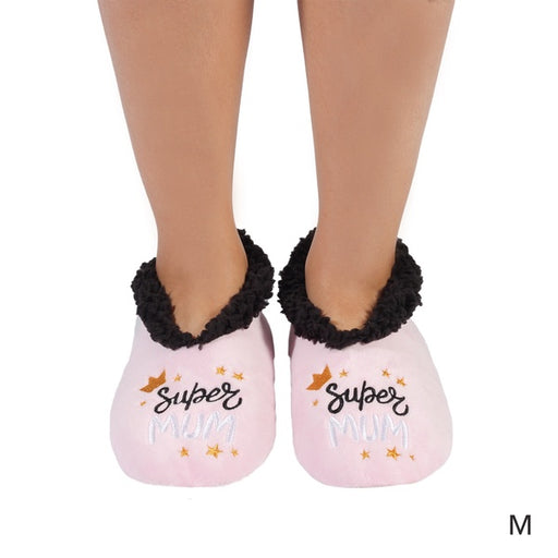 medium super mum lined slippers