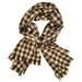 winter scarf brown gingham print