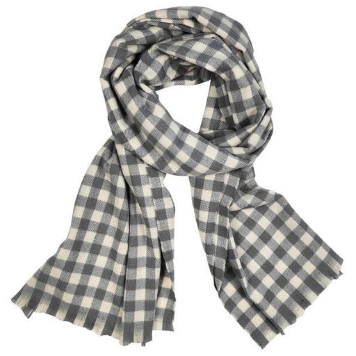 grey gingham checkered scarf ladies