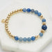 zafino hattie beads blue and gold elastic bracelet