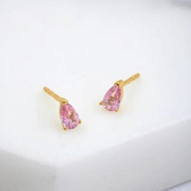 pink crystal stud earrings by zafino isabella