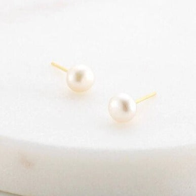 freshwater pearl stud earrings by zafino