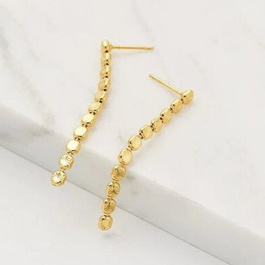 zafino lorna gold long chain earrings for evening
