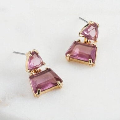 zafino amethyst crystal earrings
