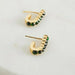 charlotte gold emerald earrings