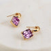 zafino ally lilac square crystal earrings