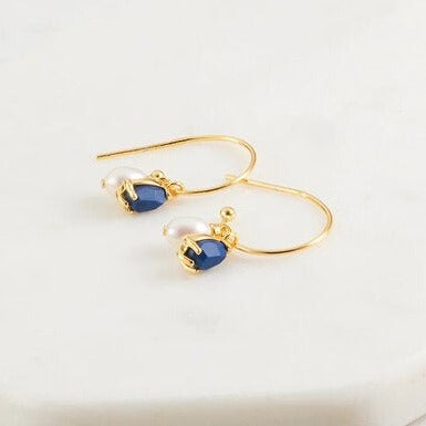 zafino olivia navy pearl earrings