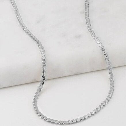 plain silver necklace charlotte by zafino